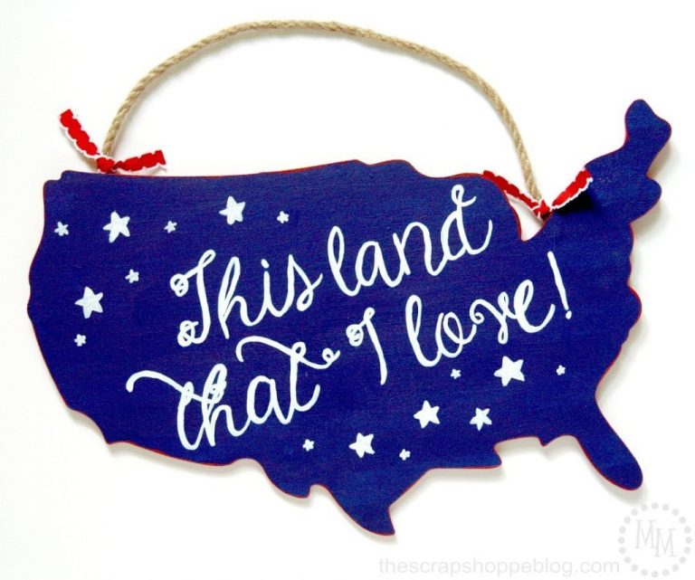 Painted Patriotic Sign