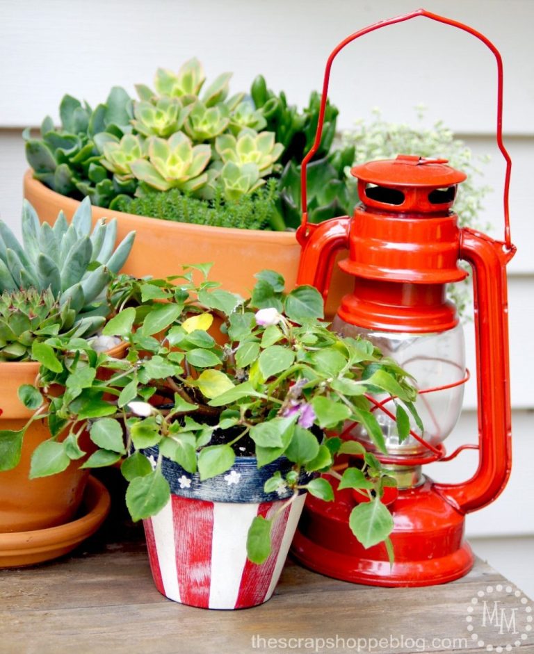 Star Spangled Flower Pots