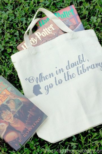 Hermione Library Tote - quote from Harry Potter and the Chamber of Secrets