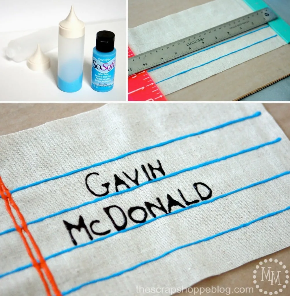 Painted Notebook Paper Pencil Pouch