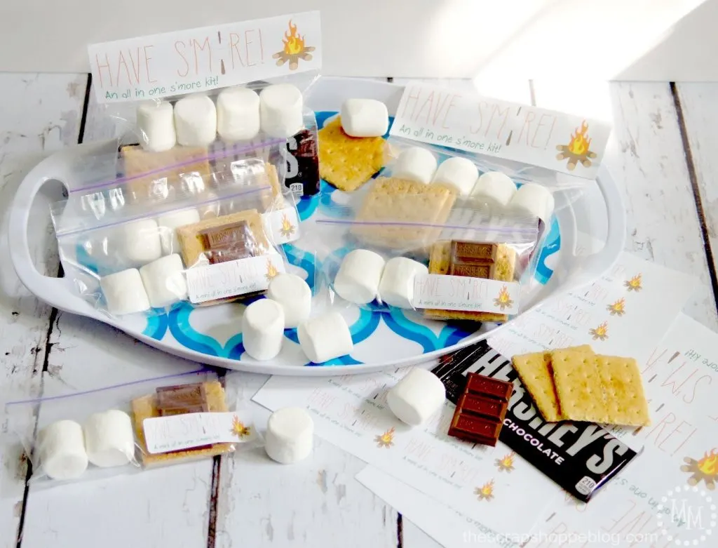 S'mores Camping Kit with Printables - perfect for camping with large groups or parties!