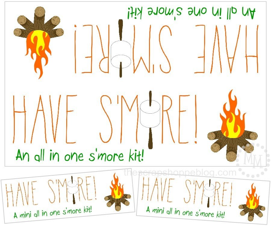 S'mores Camping Kits with Printables - perfect for camping with large groups or parties!