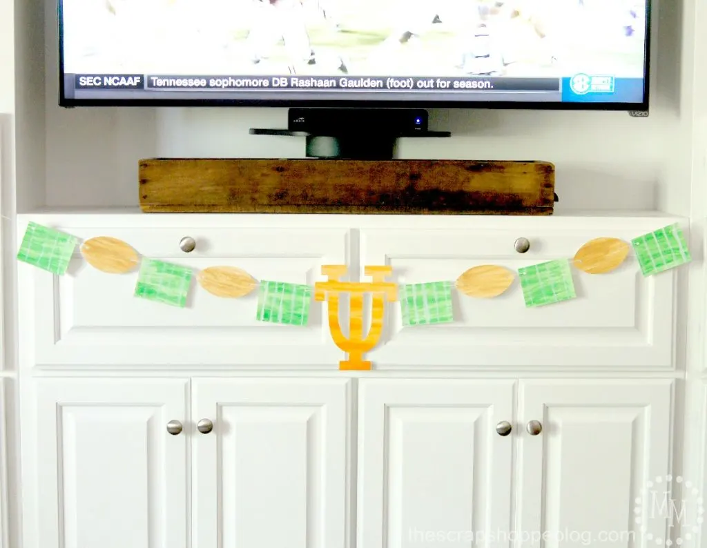 Watercolor Football Banner in your team's color or logo for game day!