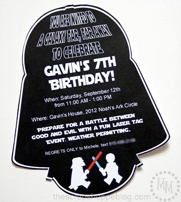 Star Wars Darth Vader PRINTABLE Birthday Invitation