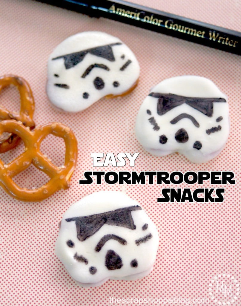 Easy to make Star Wars Stormtrooper Pretzel Snacks