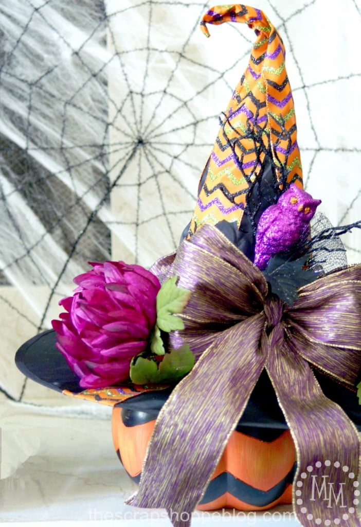 DIY Glamorous Witch Hat for your Halloween Decor!