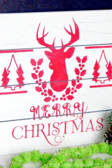 Faux Pallet Christmas Sign on Canvas!