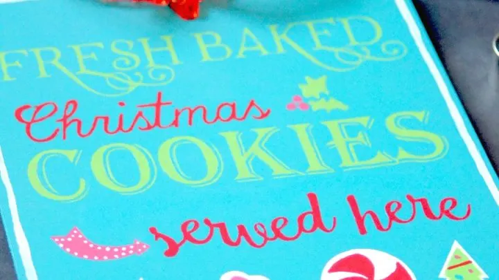Painted Christmas Cookie Sign