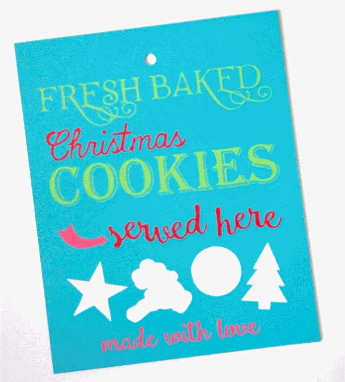 Christmas Cookies Sign - perfect for Christmas Cookie exchange parties or just setting up in the kitchen for the holidays!