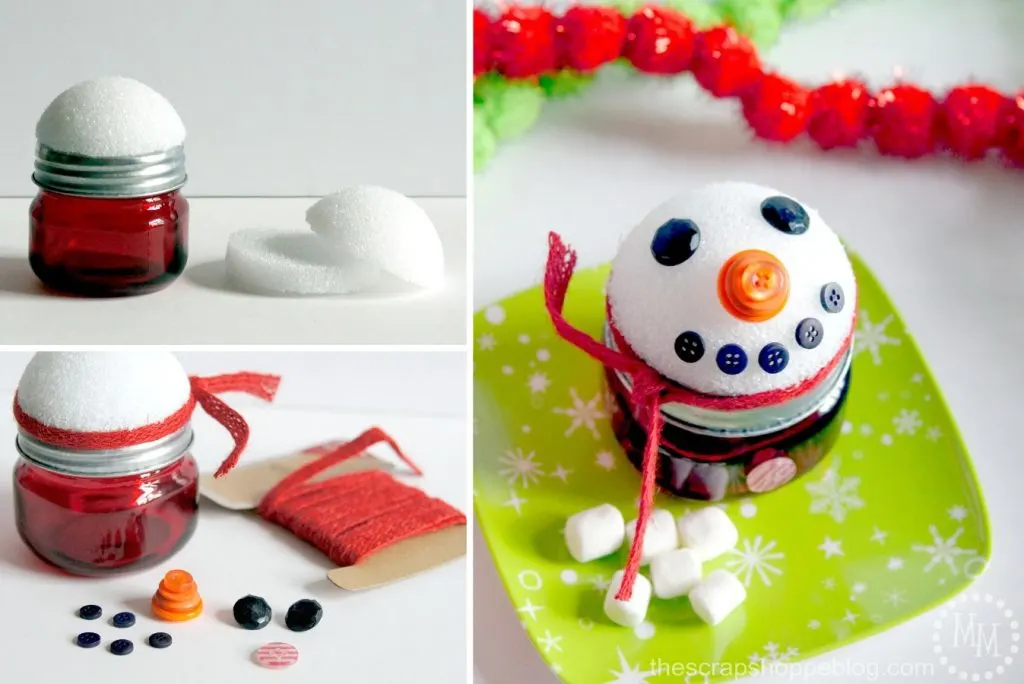 Super Simple Snowman Gift Jars - a great neighbor or teacher gift idea!