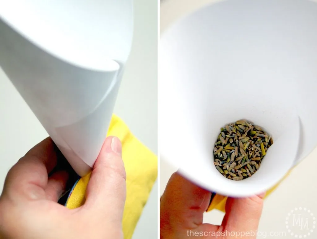 DIY Lavender Sachets with Flower Seed Packet Fabric - Great stocking stuffer idea!