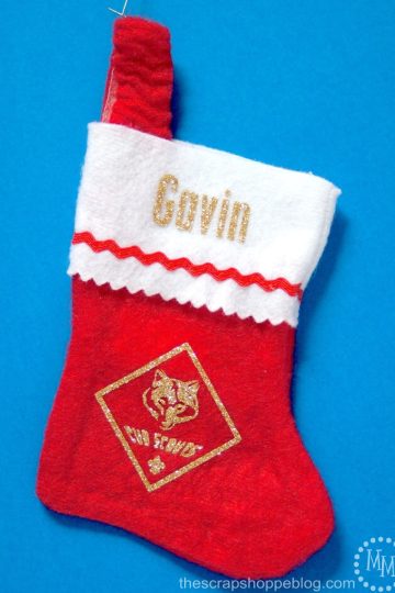 Cub Scout Christmas Stockings with FREE Scout Logo Cutting File!