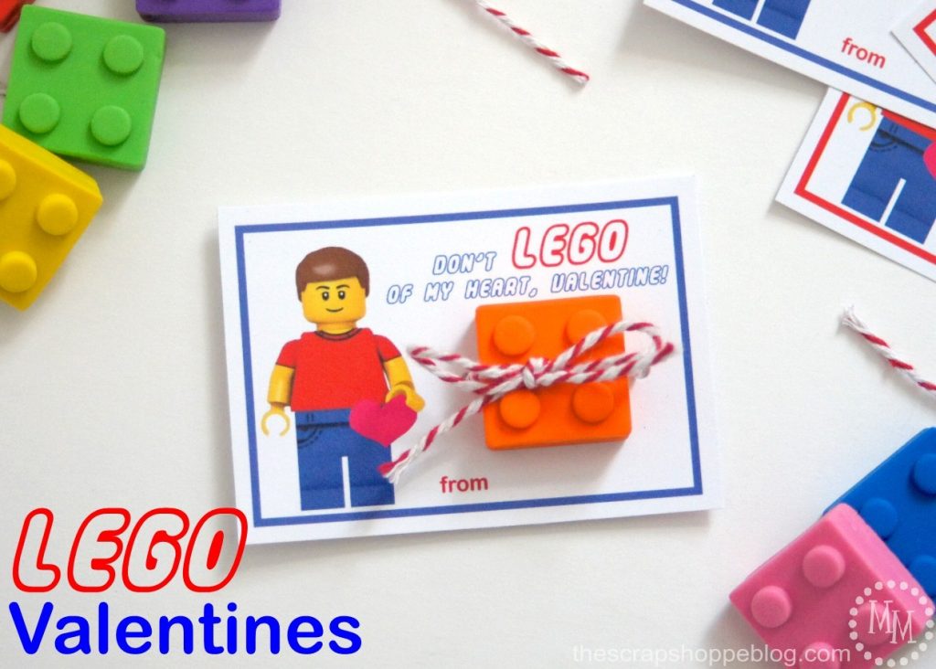 lade som om Gutter knap LEGO Valentines with FREE Printables - The Scrap Shoppe