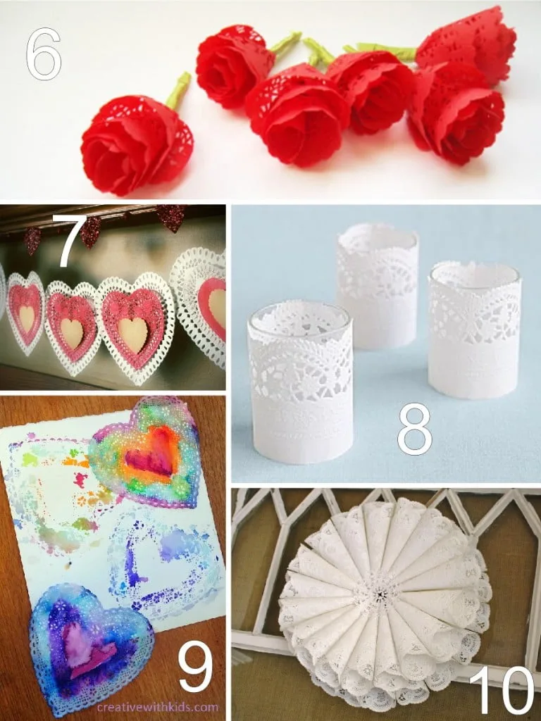 26 Paper Doily Valentine Crafts