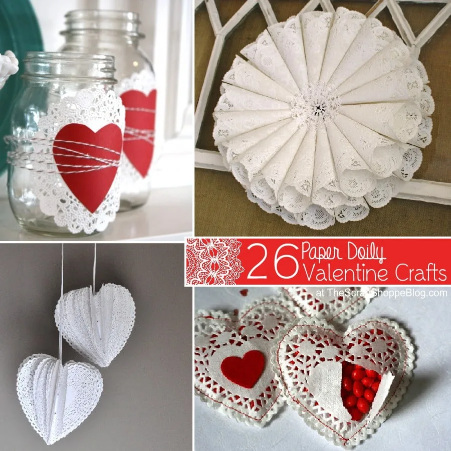 26 Paper Doily Valentine Crafts