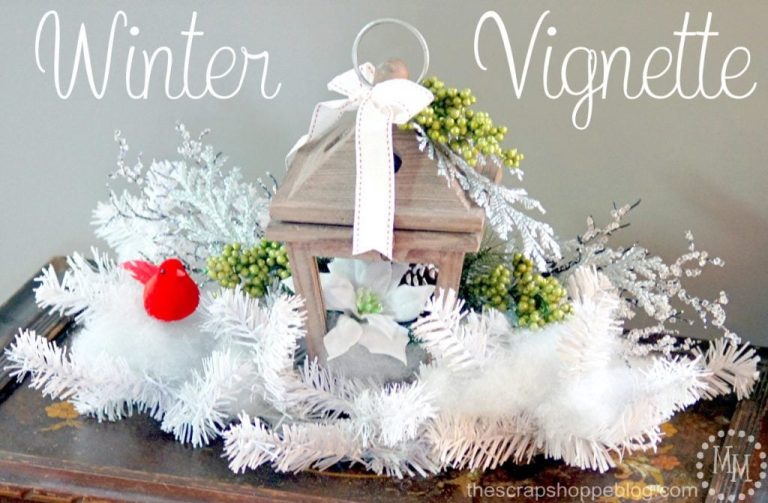 Simple DIY Winter Vignette idea