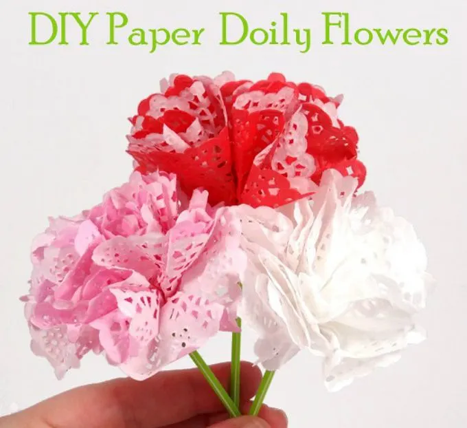 diy paper doily flowers