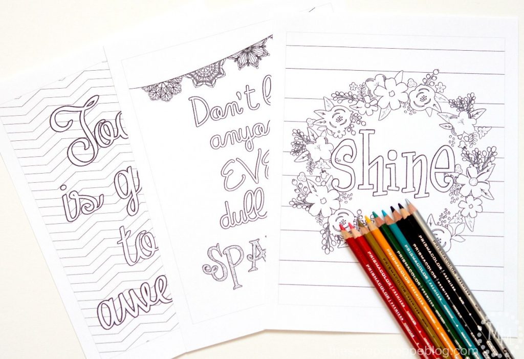 Typography Adult Coloring Sheets - great therapy for adults and can be framed for home decor use! #relaxandcolor #coloringwithMichaels