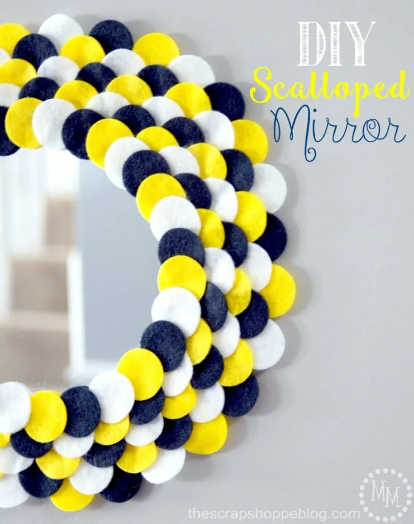 DIY Scalloped Mirror - this home decor DIY could not be any easier!