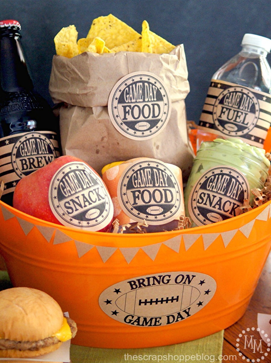 Game Day Label Kit - free printables for dressing up your snacks and beverages for the big football game!