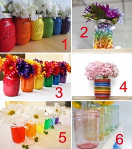 18 Rainbow Mason Jar Ideas - from crafts to recipes to lighting!