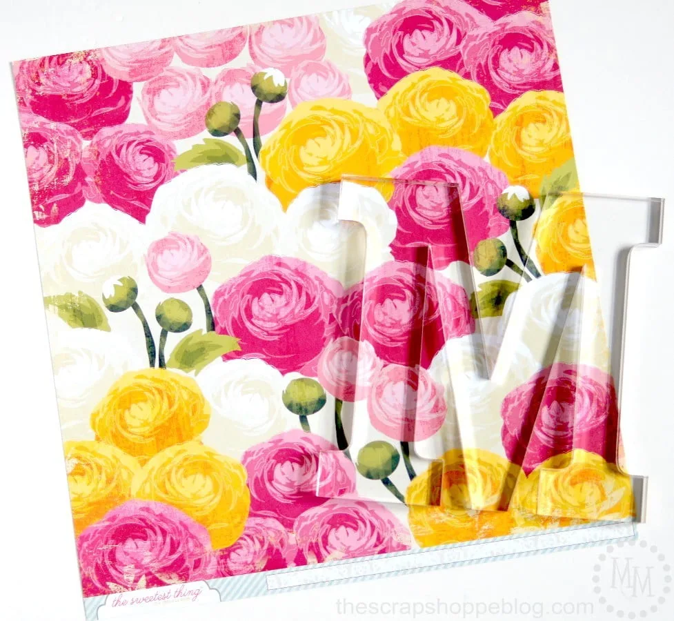 DIY Floral Acrylic Monogram - perfect for brightening up any space!