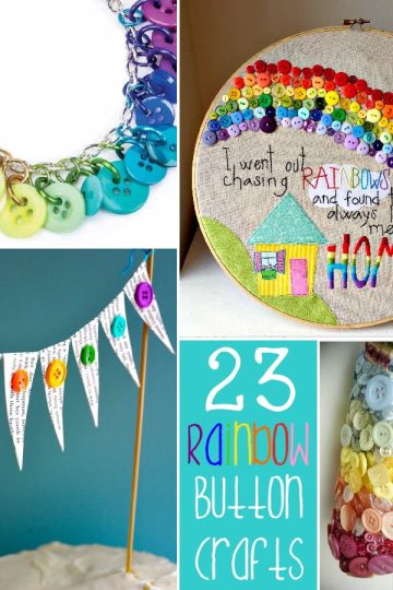 23 Super Fun RAINBOW Button Craft Ideas!