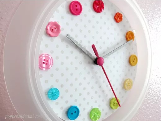rainbow button ikea clock