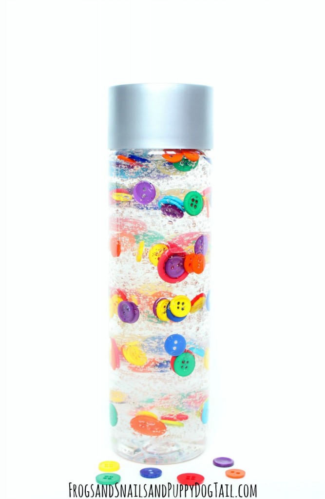 rainbow sensory bottle