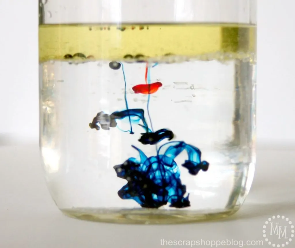 Water Fireworks - A simple science experiment that shows how density work. So easy the kids can do it!