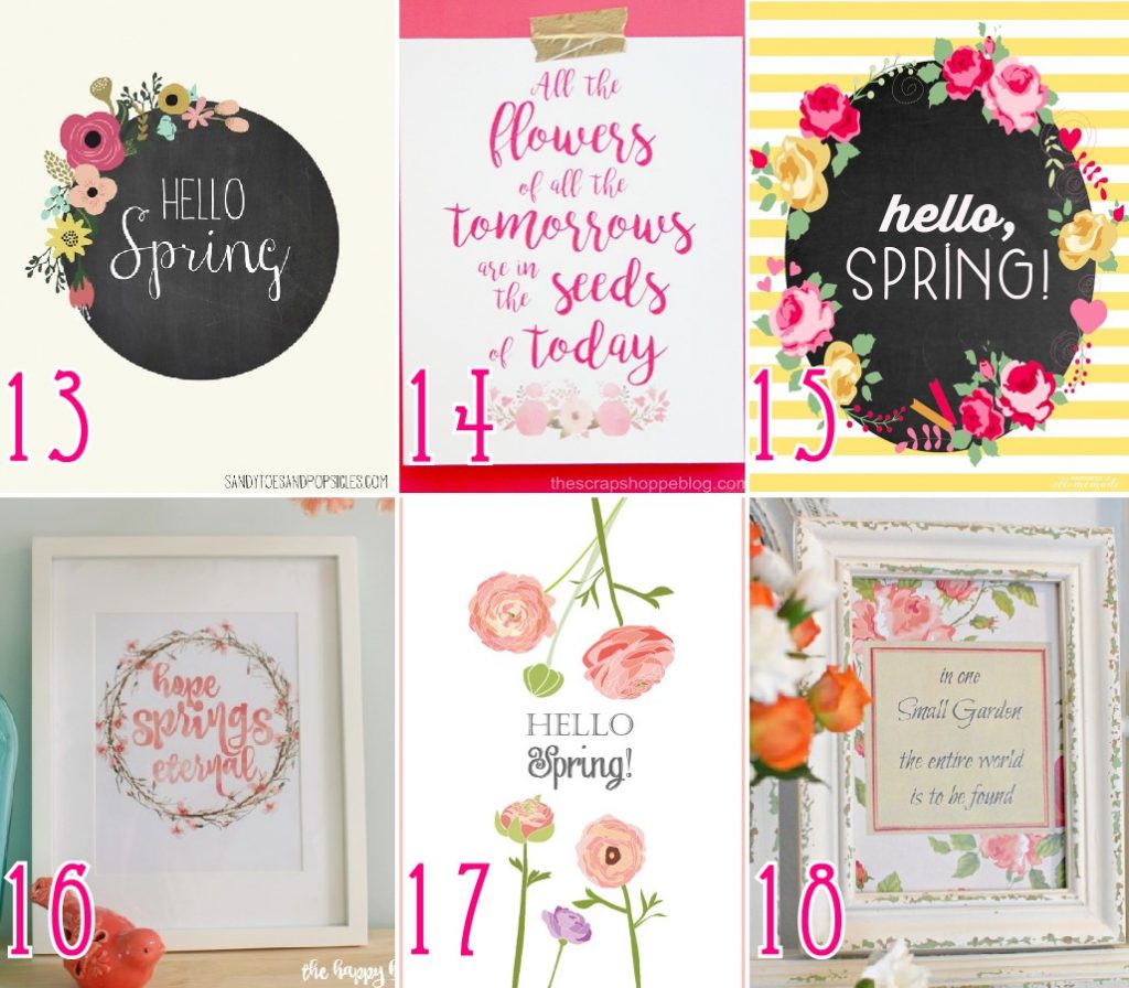 Spring Printables Templates