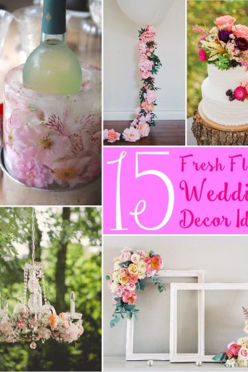 Fresh floral wedding decorations - think outside the vase!