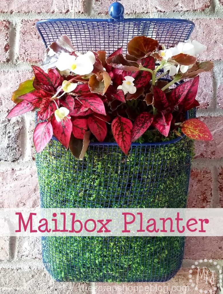 Old fashioned front porch mailbox turned flower planter