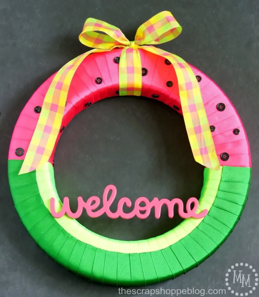 A DIY watermelon wreath is a great way to kick off summer!