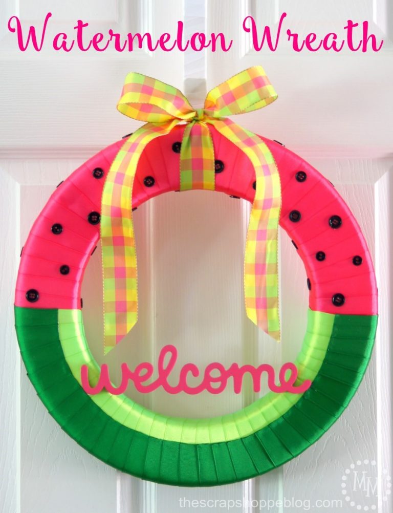 A DIY watermelon wreath is a great way to kick off summer!