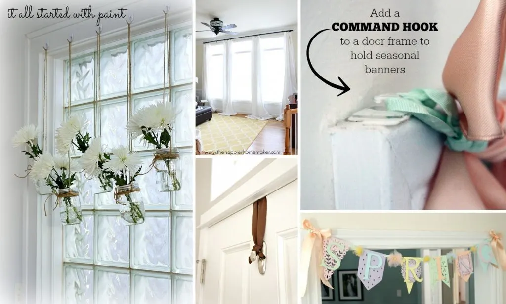 Must Have Craft Tips: Use 3M Command Hooks to hang awkard home decor items!