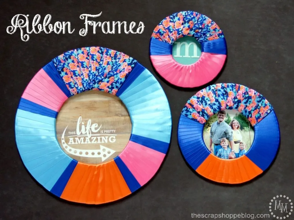 Use ribbon to make custom picture frames!