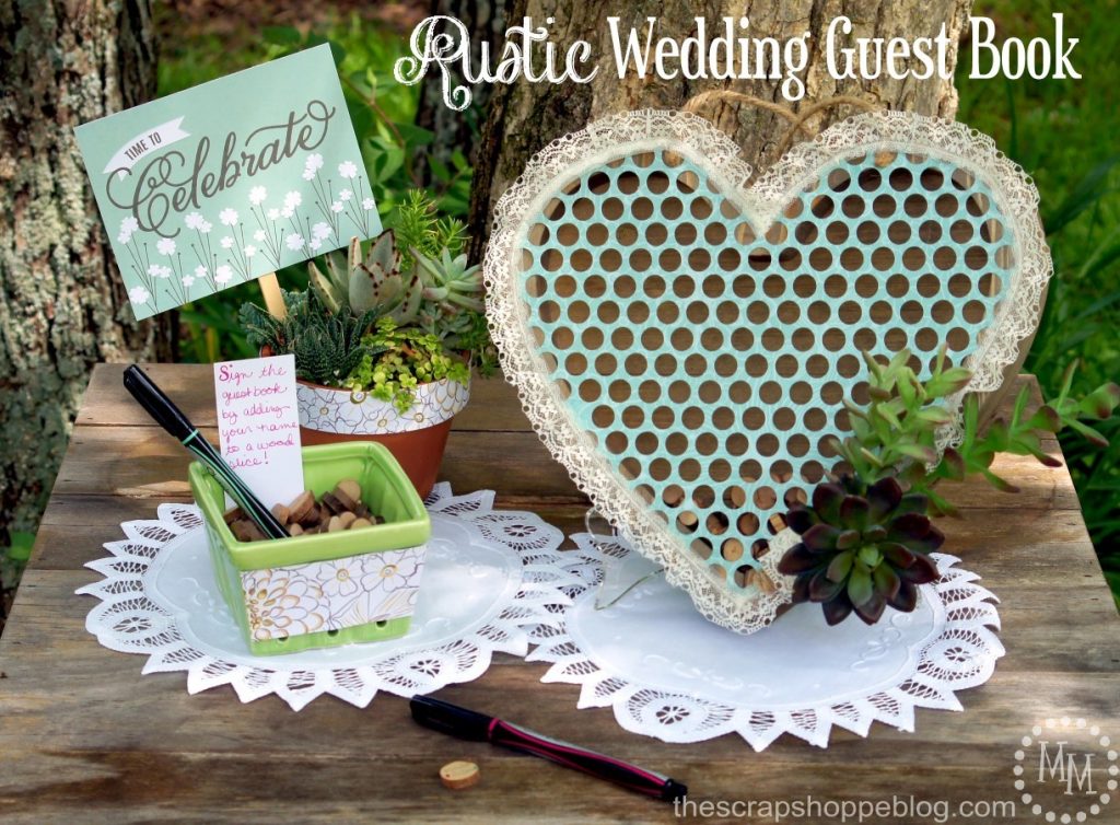 Create a Rustic Wedding Guest Book using a pre-fabbed heart pallet