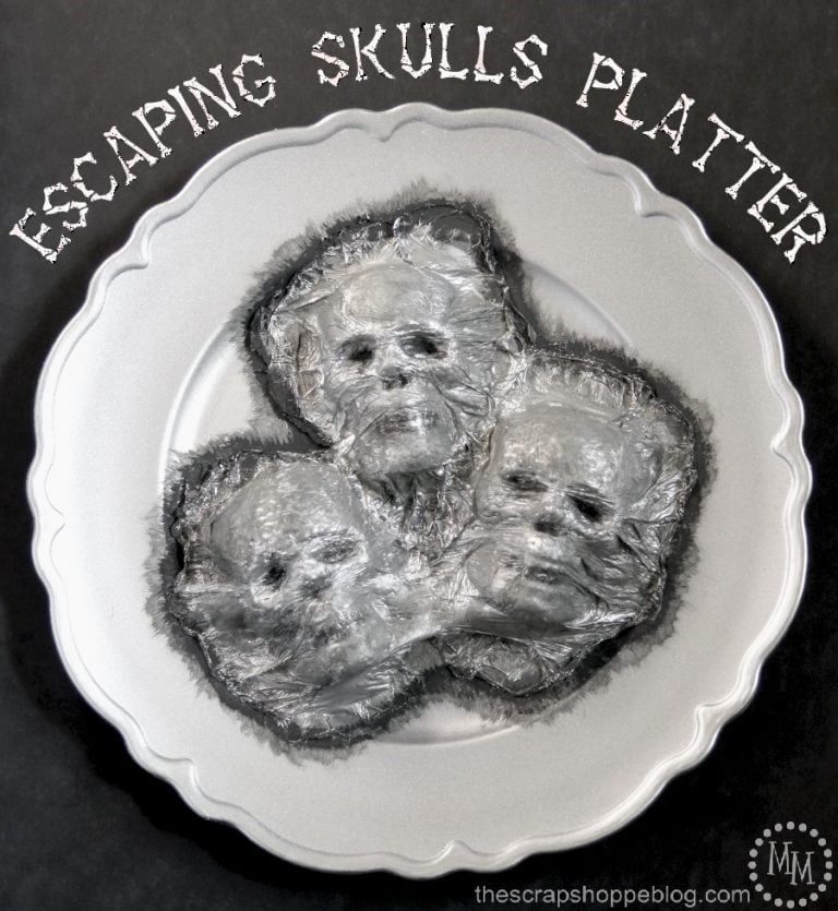 Escaping Skulls Platter - easier to make than you might think and a super spooky addition your home decor!