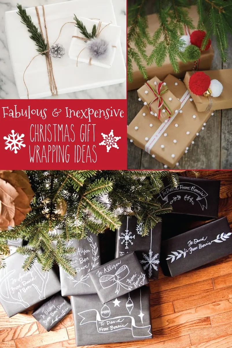 Fabulous and inexpensive Christmas gift wrap ideas!