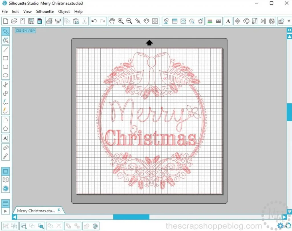 Create your own Merry Christmas embroidery hoop art with this FREE Silhouette cut file!