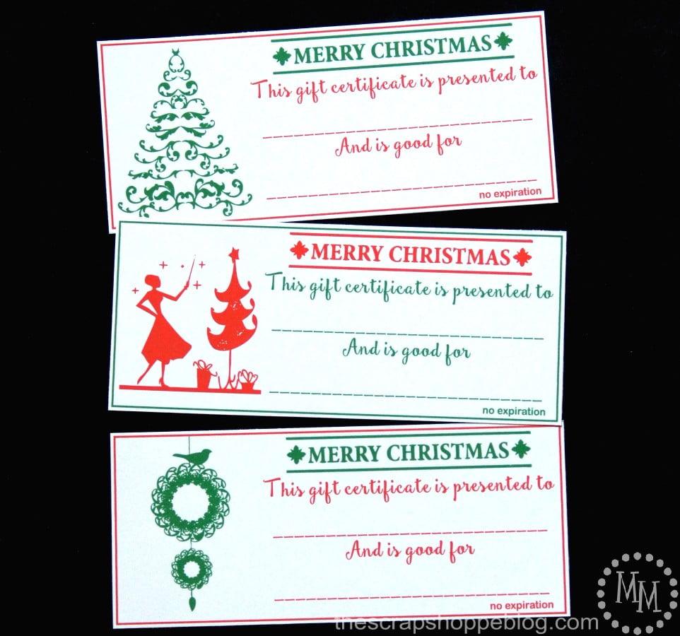 These chic printable Christmas gift certificates are a great last minute gift idea!