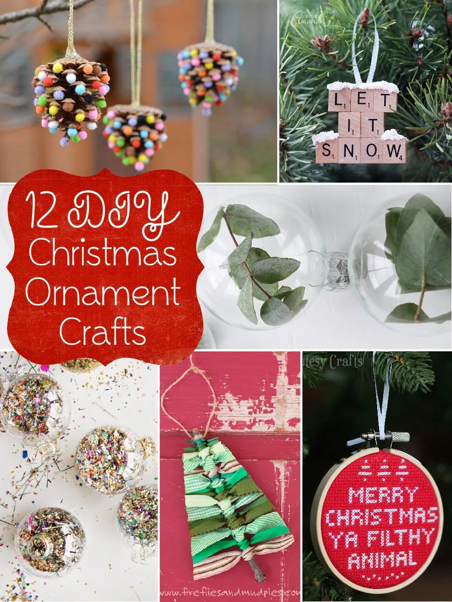 DIY Christmas ornament crafts - great ideas for craft night!