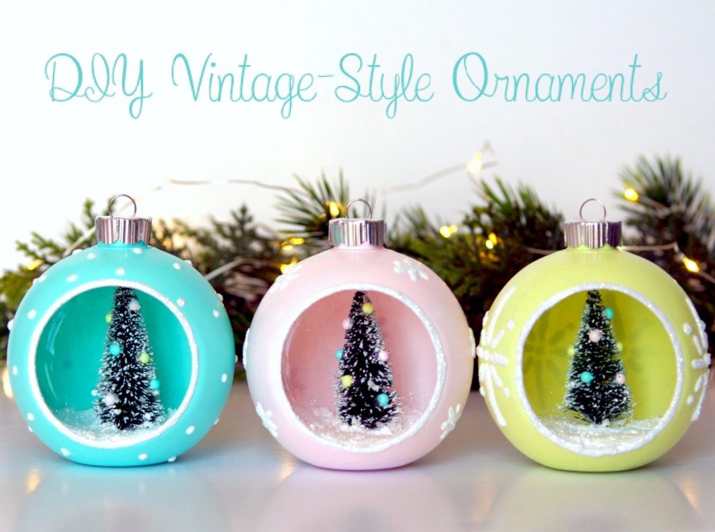 If you love the look of vintage Christmas ornaments but can't find any around, try making them yourself like these DIY Vintage-Style Ornaments!