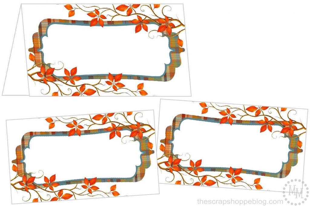 Print your own fall-themed Thanksgiving place cards with this FREE printable!
