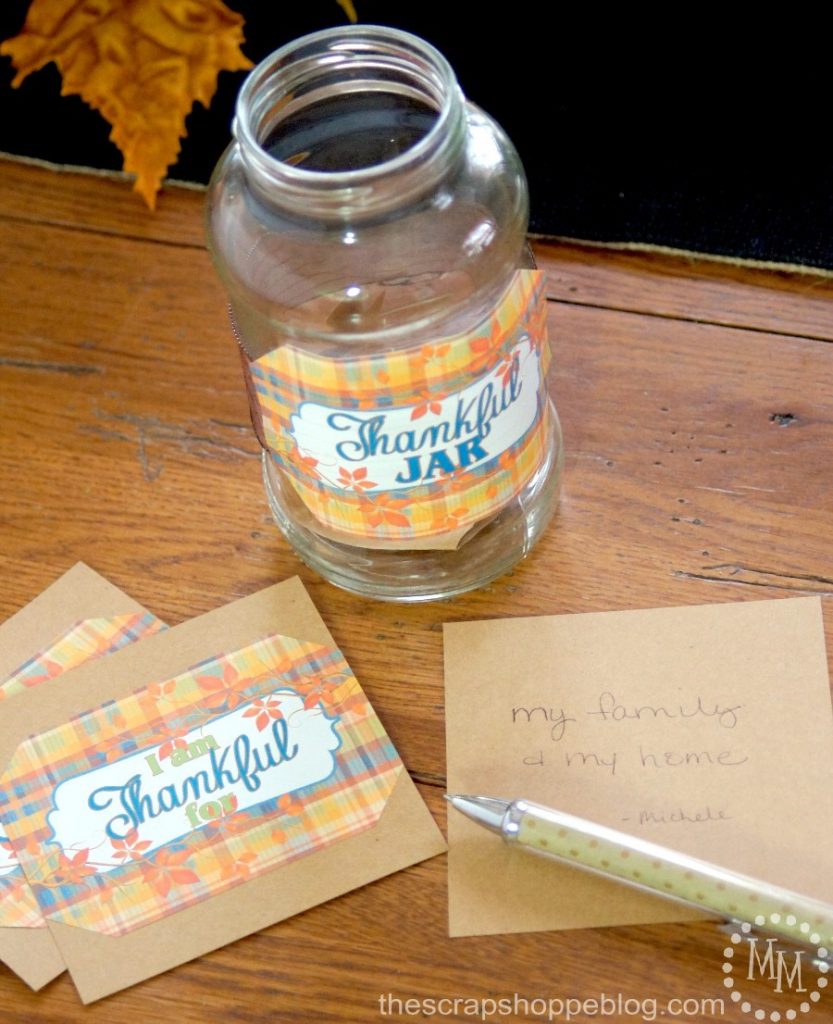 Thanksgiving Thankful Jar The Scrap Shoppe
