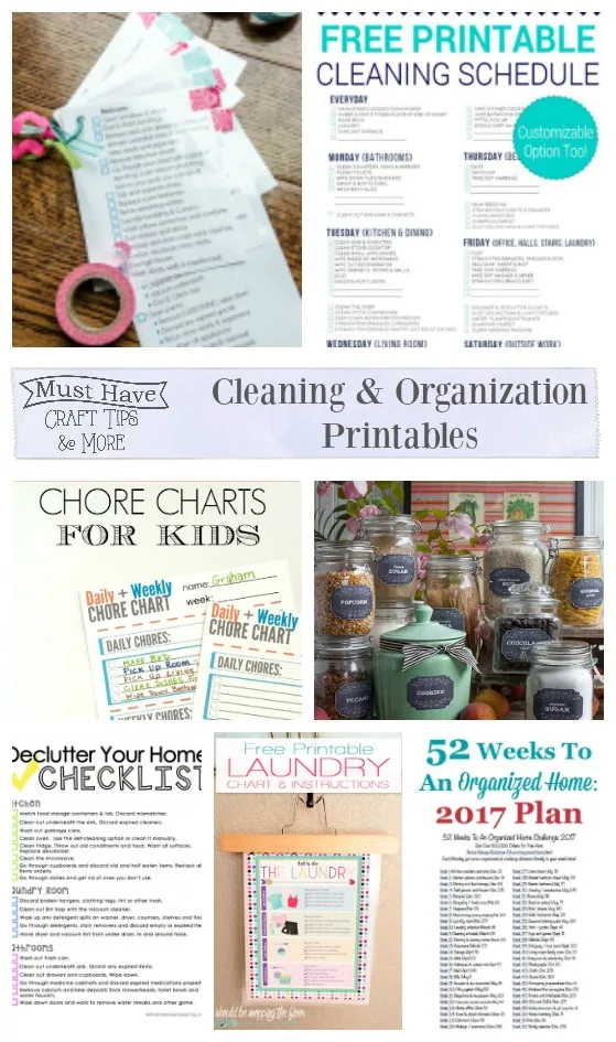 Keep your home clean and organized with the help of these free printables!