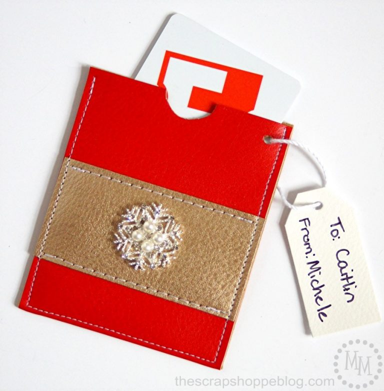 These faux leather gift card holders are a perfectly sweet way to dress up an otherwise simple gift.