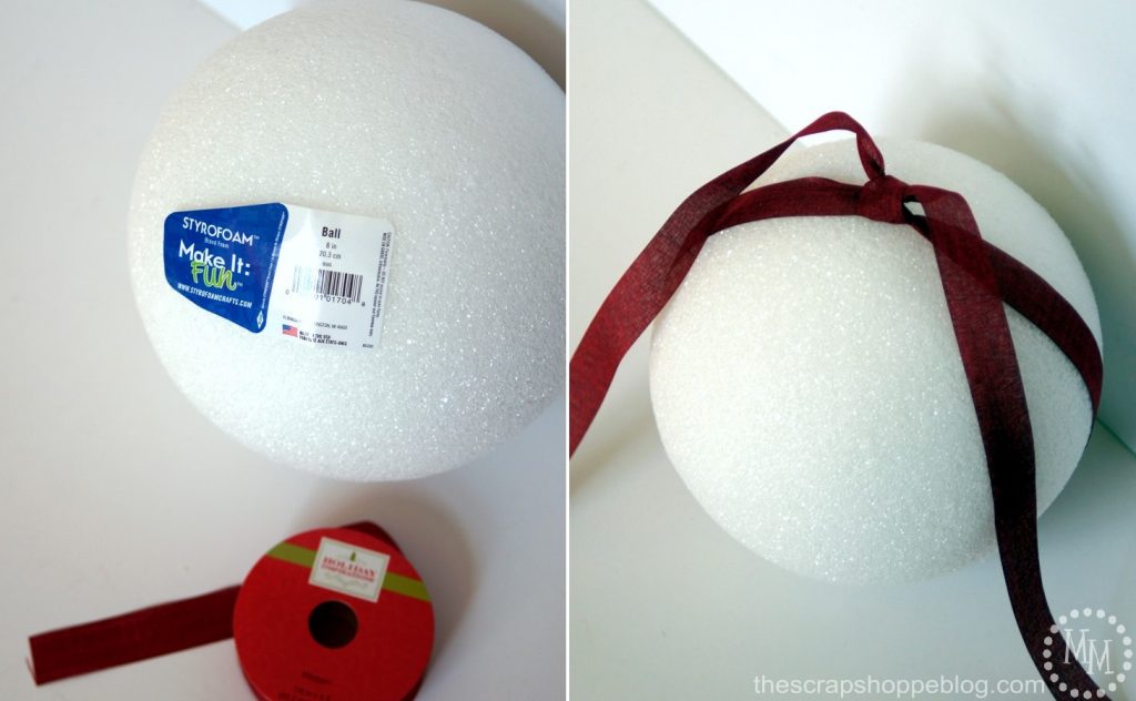 DIY your own cotton wreath or cotton kissing ball. It's so much less expensive than the real deal and looks the same!