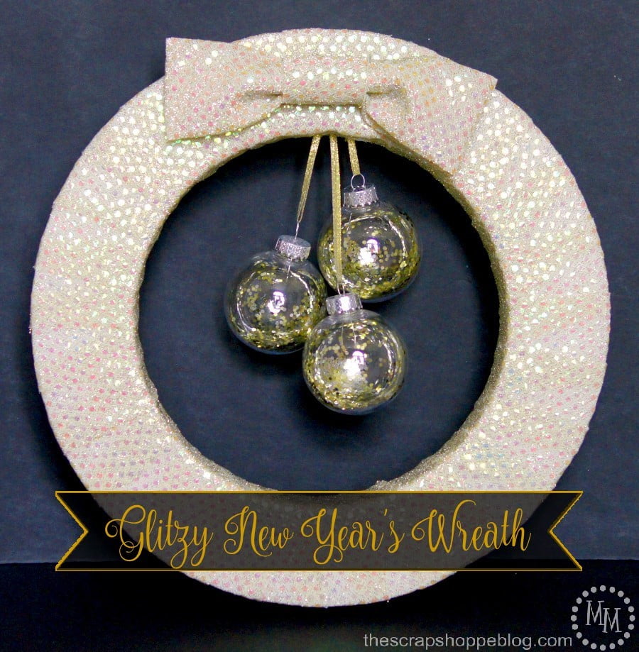 Go glam on New Year's with a festive and glitzy wreath!